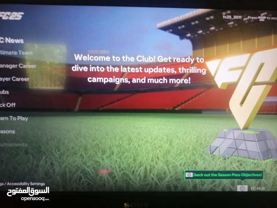 لعبه FC25 ب شكل حساب على PS4