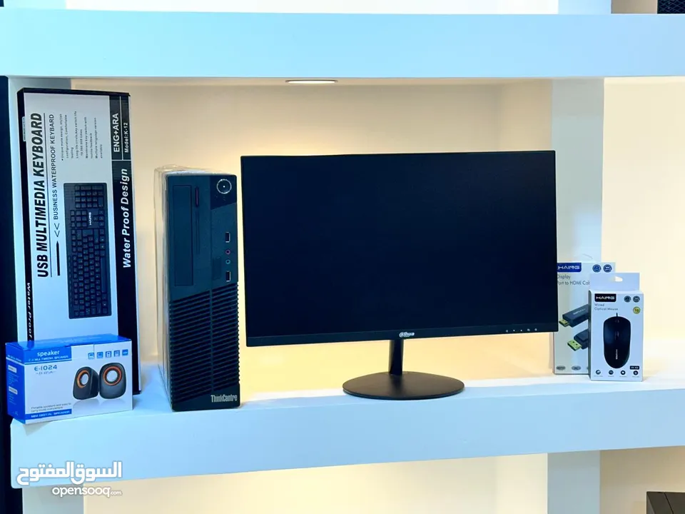 جهاز كمبيوتر مكتبي خارق للأداء العالي COER I7 RAM 16GB مع شاشات جديده 24 انش