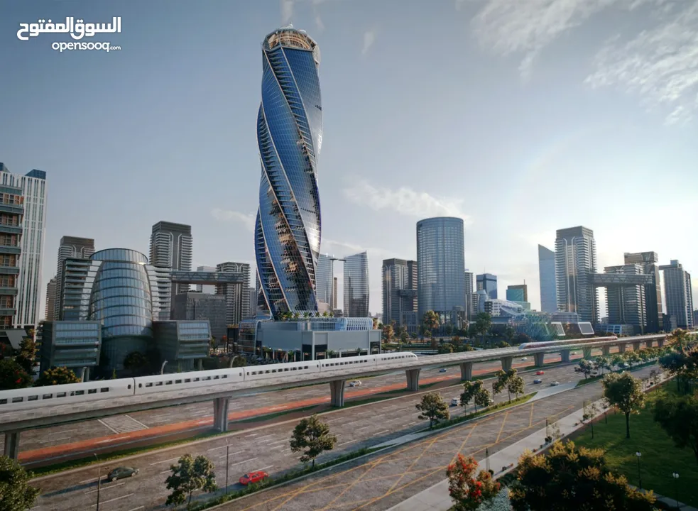 Capital diamond tower    الثالث عالمياً من حيث نسبة الدوران 212 درجه وال 11 علي العالم