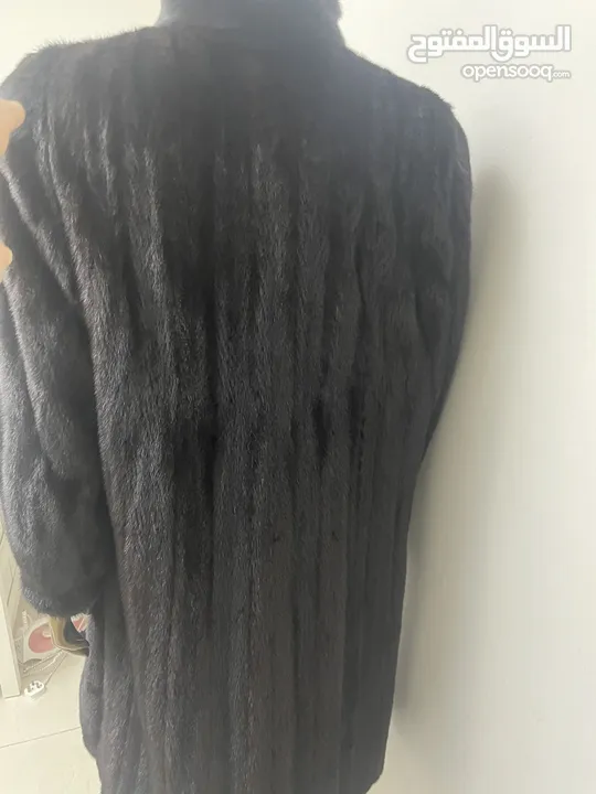 Natural Mink Fur coat بالطو طويل من فرو المينك الطبيعي