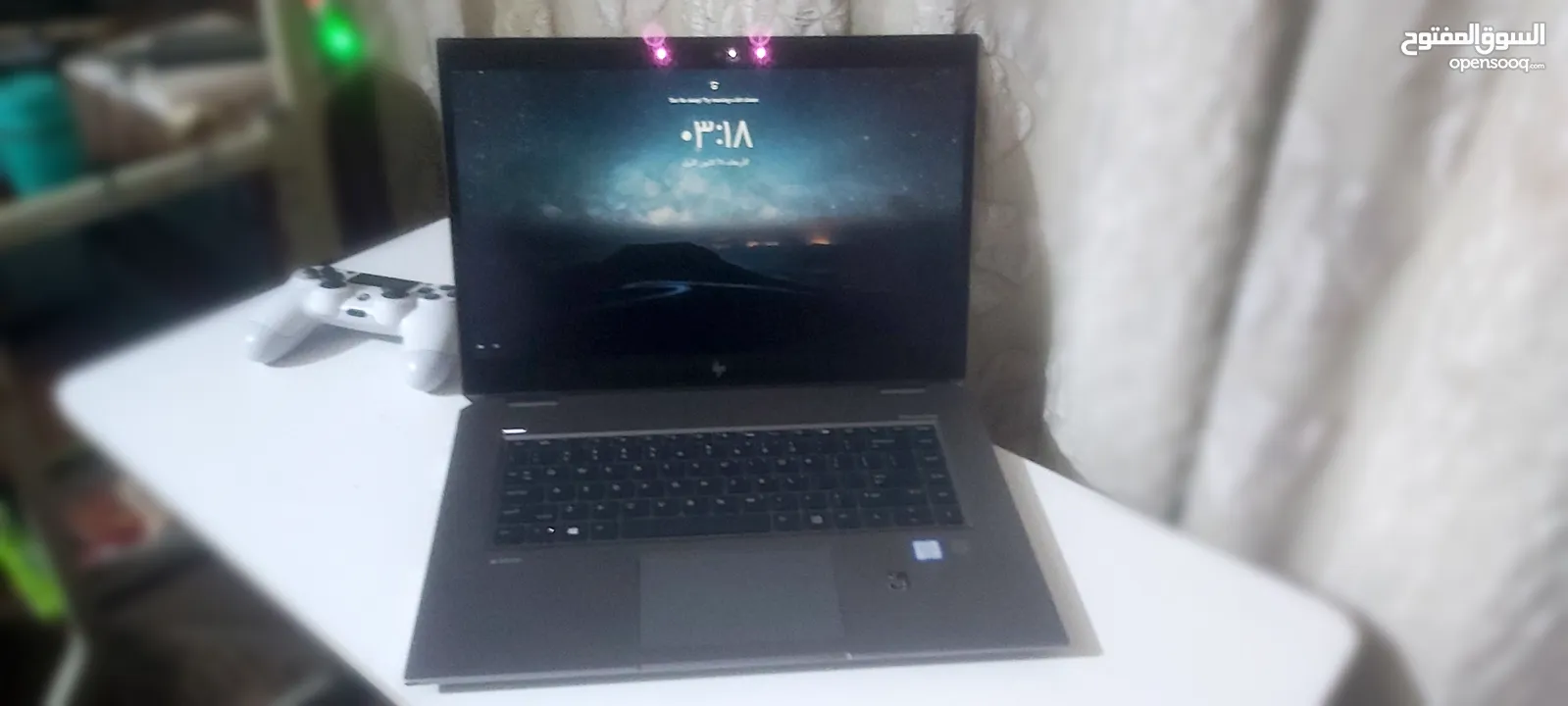 لابتوب hp Zbook Studio G5 الجيل الثامن بصمة اصبع وفيس نضافة 90%