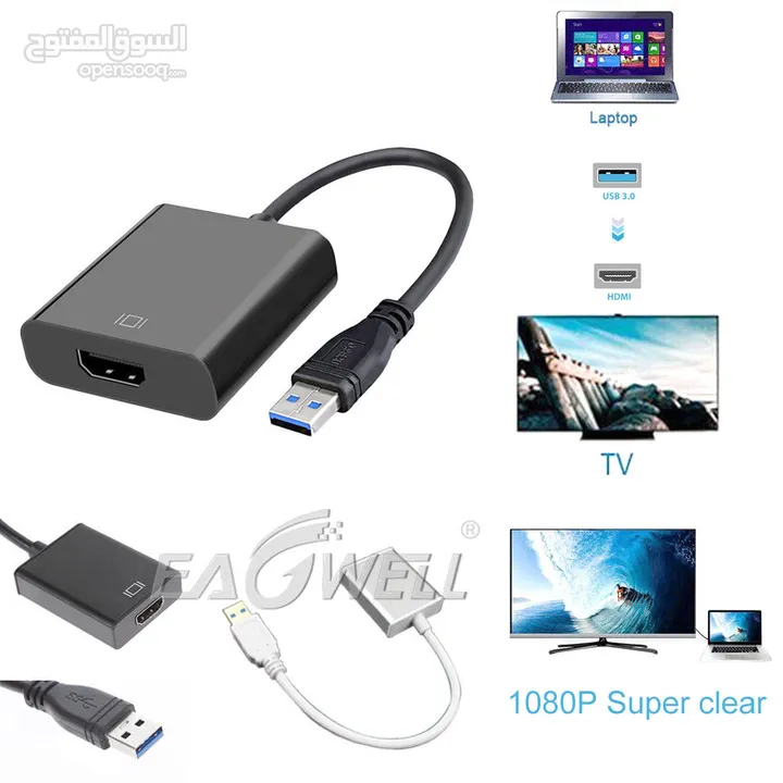 USB 3.0 TO HDMI AUDIO VIDEO ADAPTER CONVERTER CABLE @ 10 JD