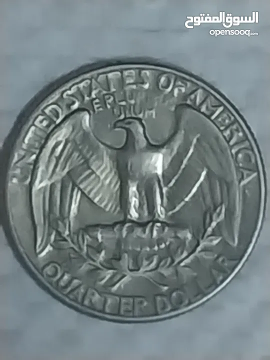 ربع دولار نادر بدون علامة ماءية 1967