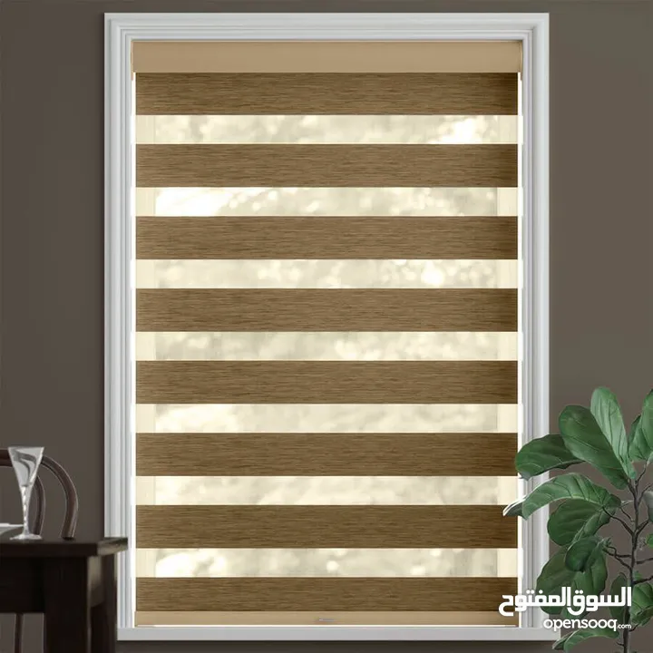 ستائر زيبرا تركي ذو جودة عالية توفر لك التحكم المثالي في الضوء مع تصميم عصري وأنيق