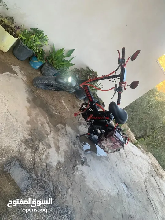 بسكليت كهربا عجل عريض موصفات جيده ولبسكليت شبه جديد يلي معني يتواصل معي وبنزبطو