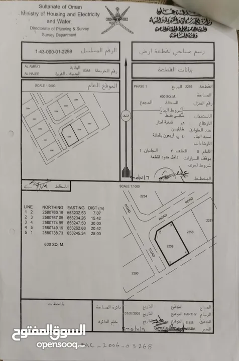 أرض متميزة مع توفر جميع الخدمات