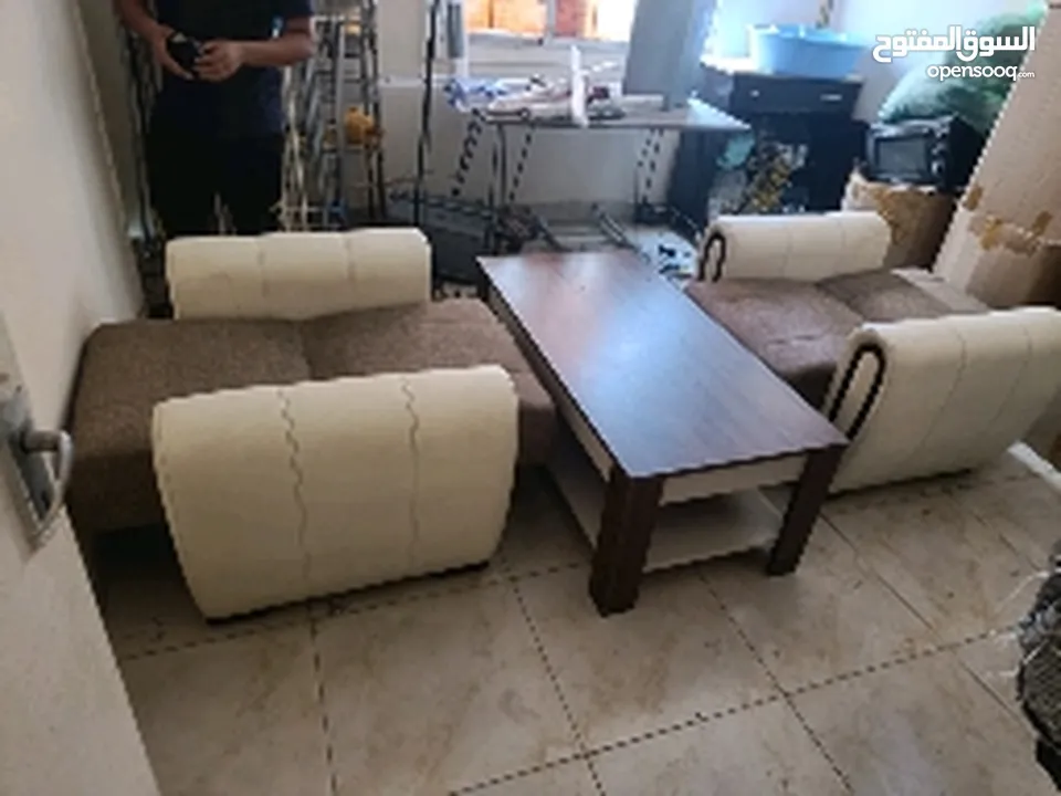 sofa one seater plus one seater with centre table