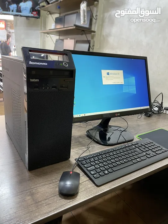كمبيوتر موصفات عاليه كل شي اصلي شاشة كبيره LENOVO Core i7 كيبورد و ماوس لينوفو اصلي