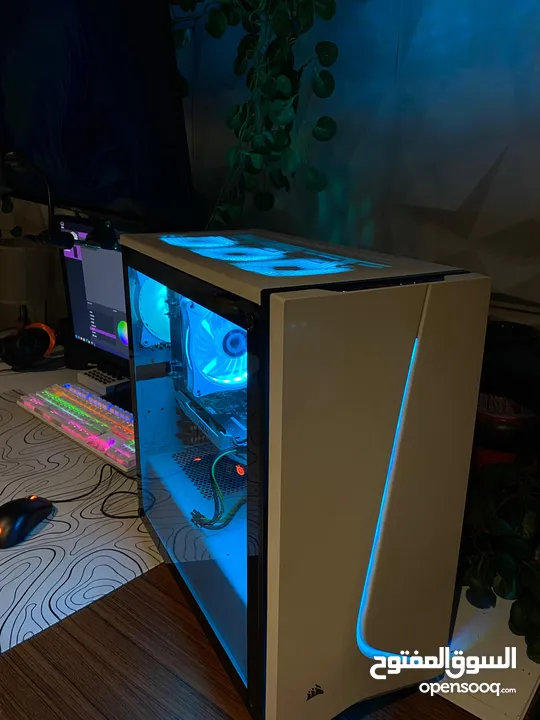 كمبيوتر ألعاب مكتبي – i5 / كرت GTX1060 6GB / رام 16GB / تخزين SSD+HDD / كيس CORSAIR RGB