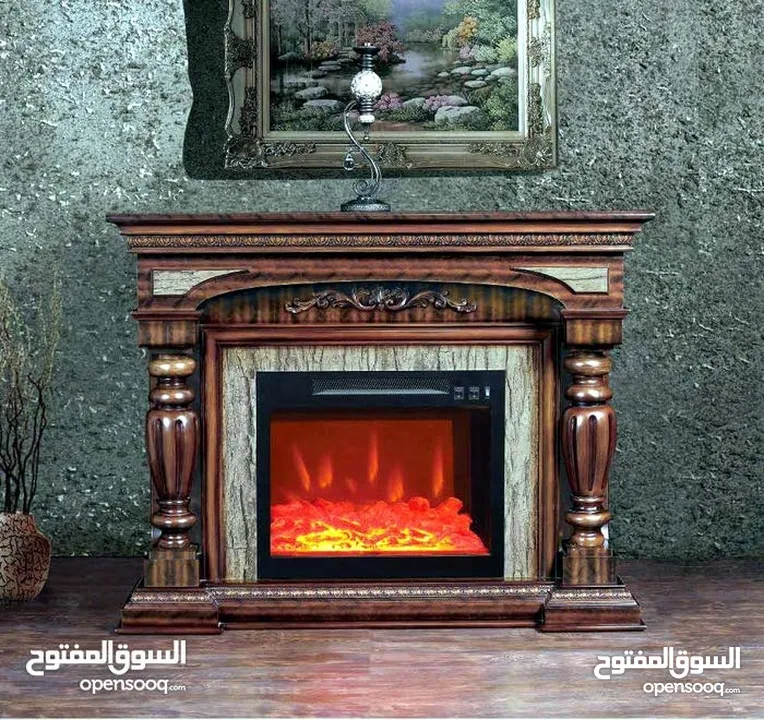 مدفئة مدخل فير بليس تدفئة واجهة fire place