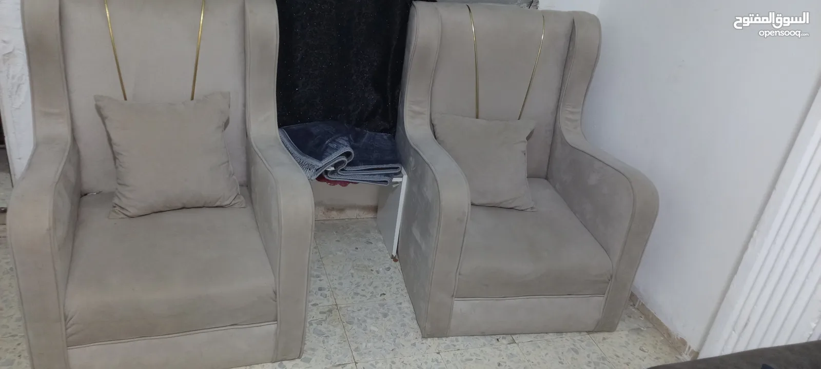 عفش للبيع غرف نوم كنب حرف ل