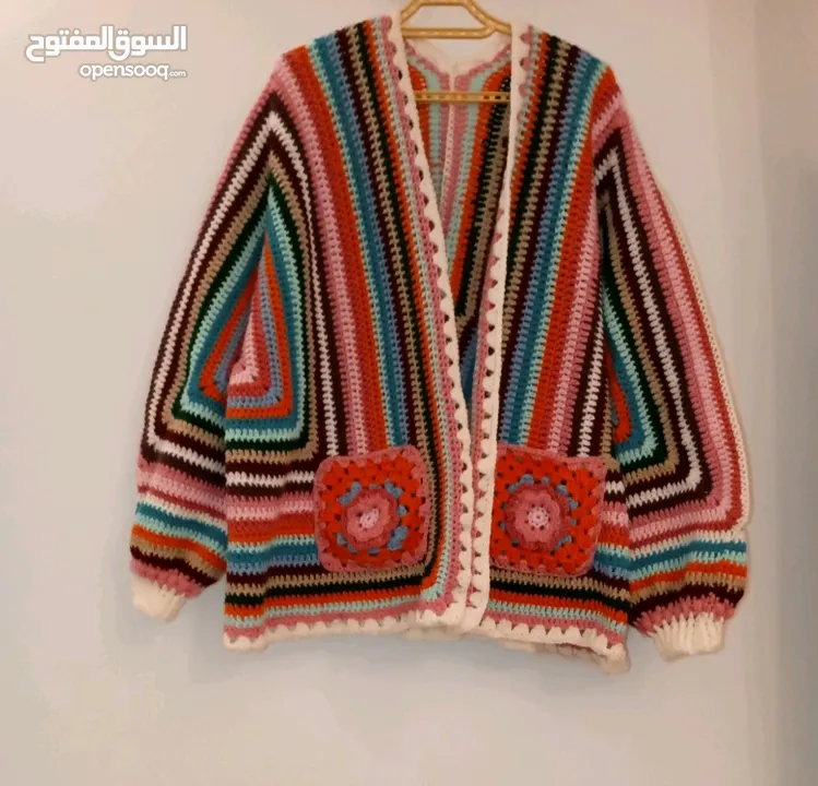 جاكيت كروشيه صنع يدوي Hand made