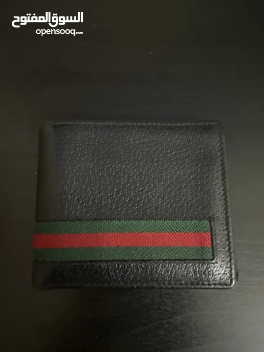 Gucci, black leather wallet