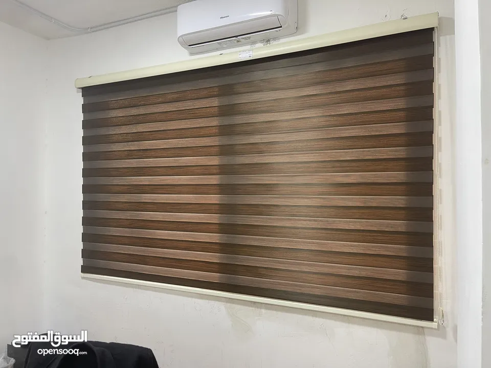 تفصيل و تركيب و صيانة جميع انواع ستائر الزيبرا التركية و اللنن و الرولو و جميع انواع الستائر القماش