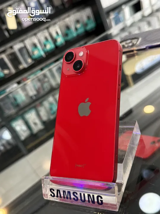 iPhone 14  128GB بطارية 90% الجهاز بحال الوكالة مش مفتوح ولا مغير فيه اي اشي متوفر لون احمر و اسود