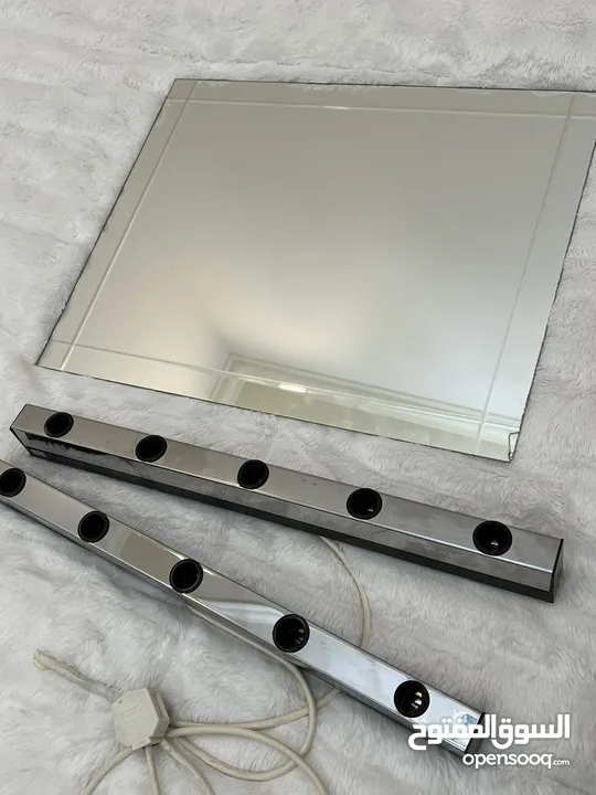 مرايه (منظره) جداريه ايكيا مع ستاند ليتات IKEA wall mirror+ wall lamp