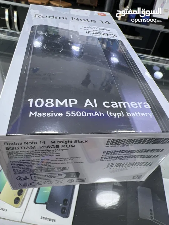 Redmi Note 14 (256 GB / 8 RAM) شاومي نوت 14 جديد كفالة الوكيل الرسمي  كمية محدودة BCI