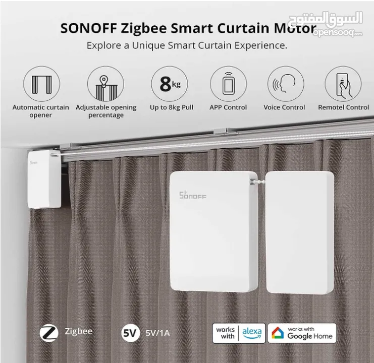 محرك ستارة سونوف المنزل الذكي Sonoff Zigbee Smart Curtain Motor