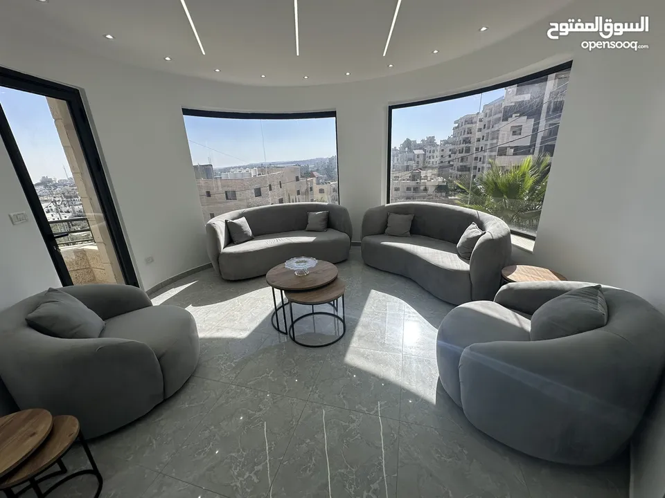 صالون مريح و فخم جديد 9 مقاعد باللون السكني