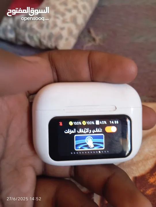 سماعه بلوتوث متكامله  مستعمله استعمال خفيف  مافي ايو توصيل