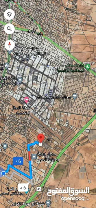 للبيع قطعة أرض 2 دونم صناعات متوسطه في رجم الشامي شارع 22 م