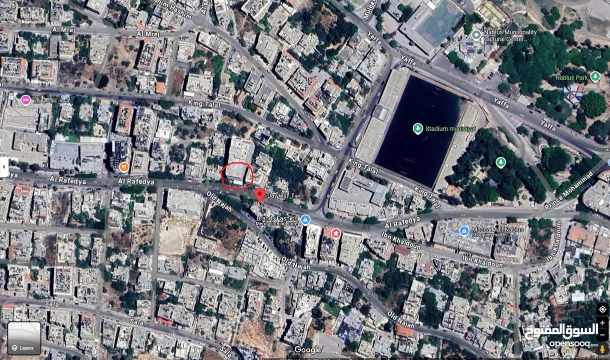 250 sq.mt Commercial Space Rafedia Main Road مساحة تجارية 250 متر للايجار على شارع رفيديا الرئيسي