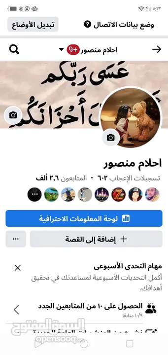 صفحات فيس بوك وصفحات شخصيه