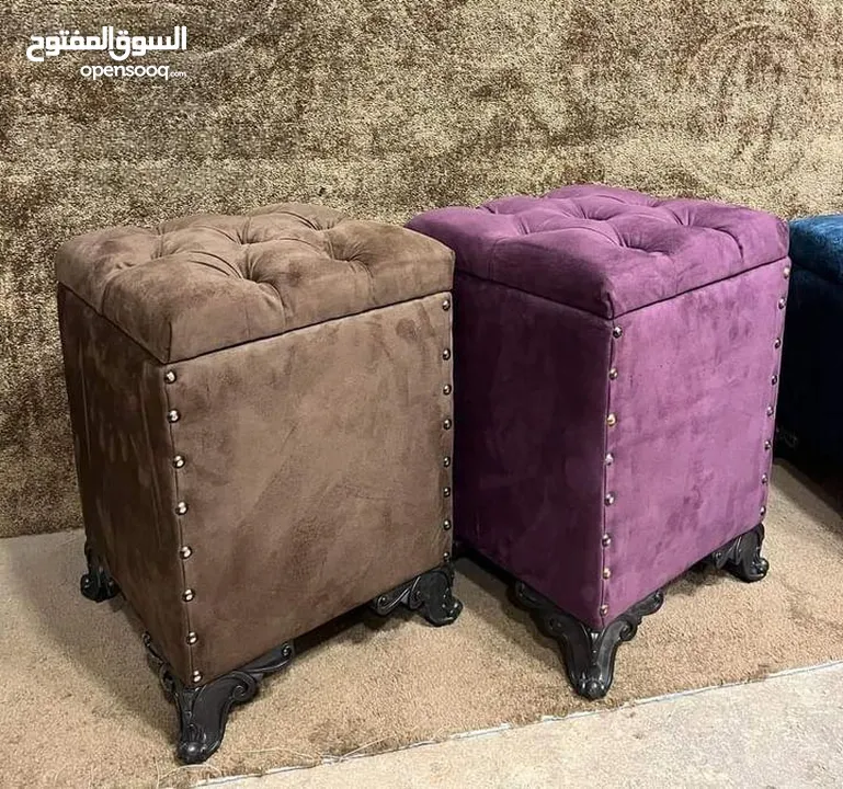 بفات الترند صندوق فتح وتسكير لإستخدامات عديدة الجلوس والديكور والتخزين بالحجمين كبير وصغير