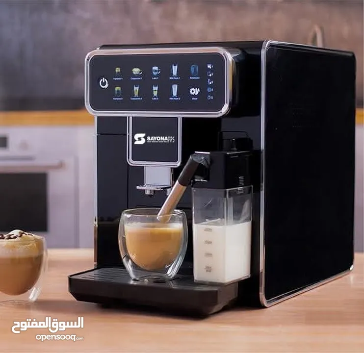 ماكينة القهوة الفل أوتوماتيك من سايونا – رفاهية التحضير بضغطة زر 20بار مطحنة مدمجة خاصية التنظيف