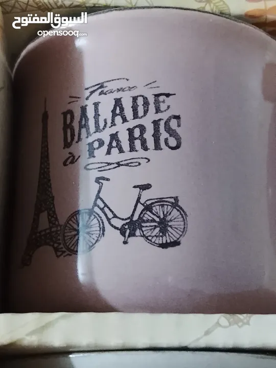 6فناجين قهوة ترند السنة فخمة أنيقة مرتبة ماركة BALADE PARIS بستة ألوان  ازرق اصفر برتقالي سكني اخضر