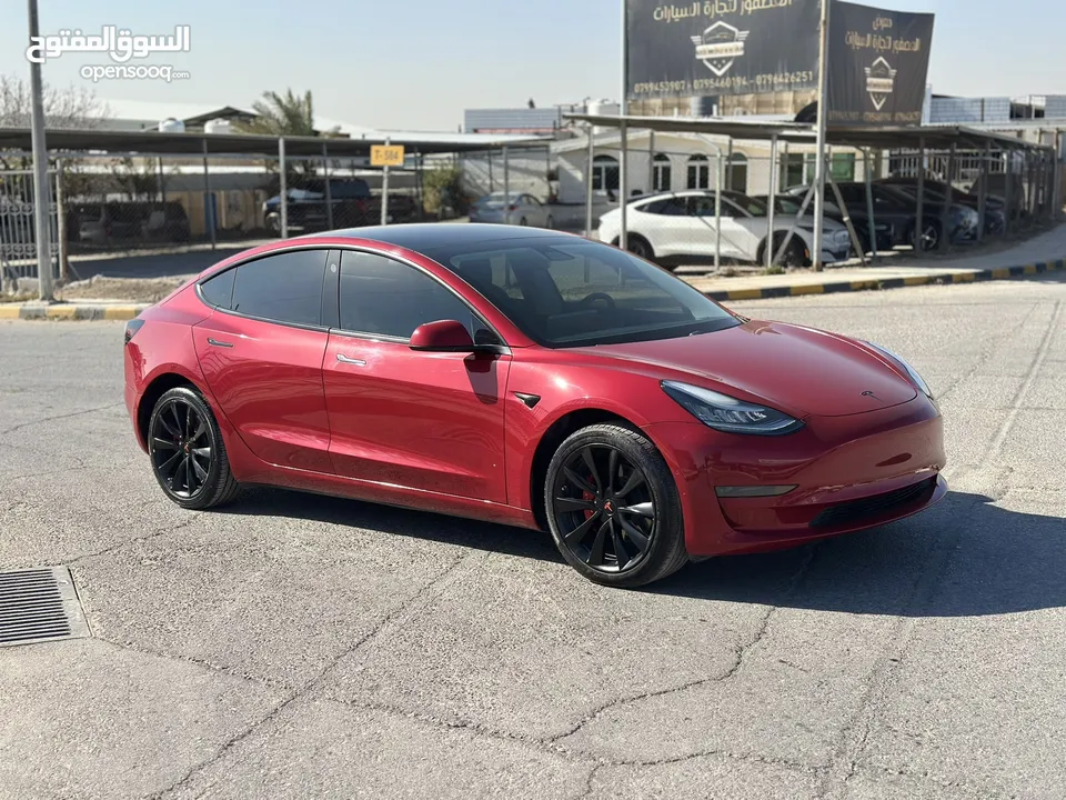 تسلا MODEL 3 موديل 2020  ستاندر بلس حرره خمري مميزه