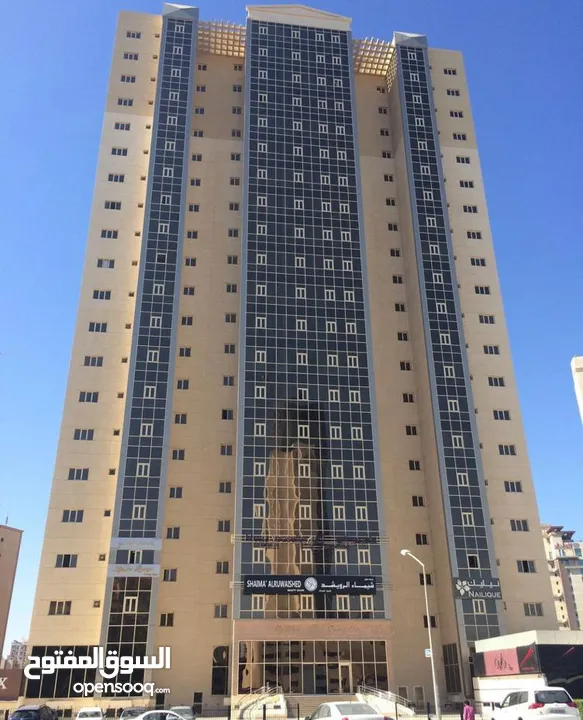 شقة سكنية للايجار ببرج Byblos complex السالميةقطعة9 بالدور6 (Sea view السادس