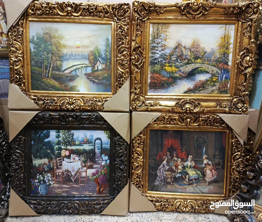 براويز وتعليقات وحائط بأقل الاسعار لوحات رسم مرايا غرف سفرة وصالونات وجلوس وأدوات المنزلية يدويا