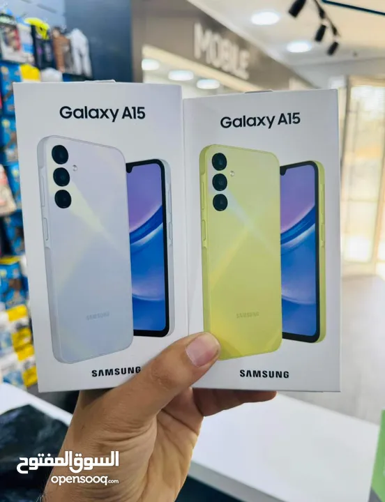 جهاز جديد بالكرتونة Samsung A15 رام 12 جيجا 128 مكفول سنة متوفر توصيل