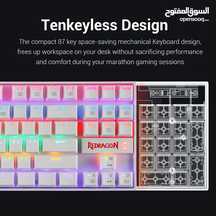 كيبورد جديد Redragon K552 KUMARA Mechanical Gaming Keyboard بأفضل سعر