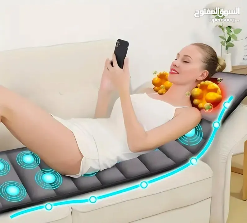 فرشة المساج الحرارية الرائعة لكامل الجسم  تزيل الآم الظهر والرقبة  تقضي على الشعور بالإر