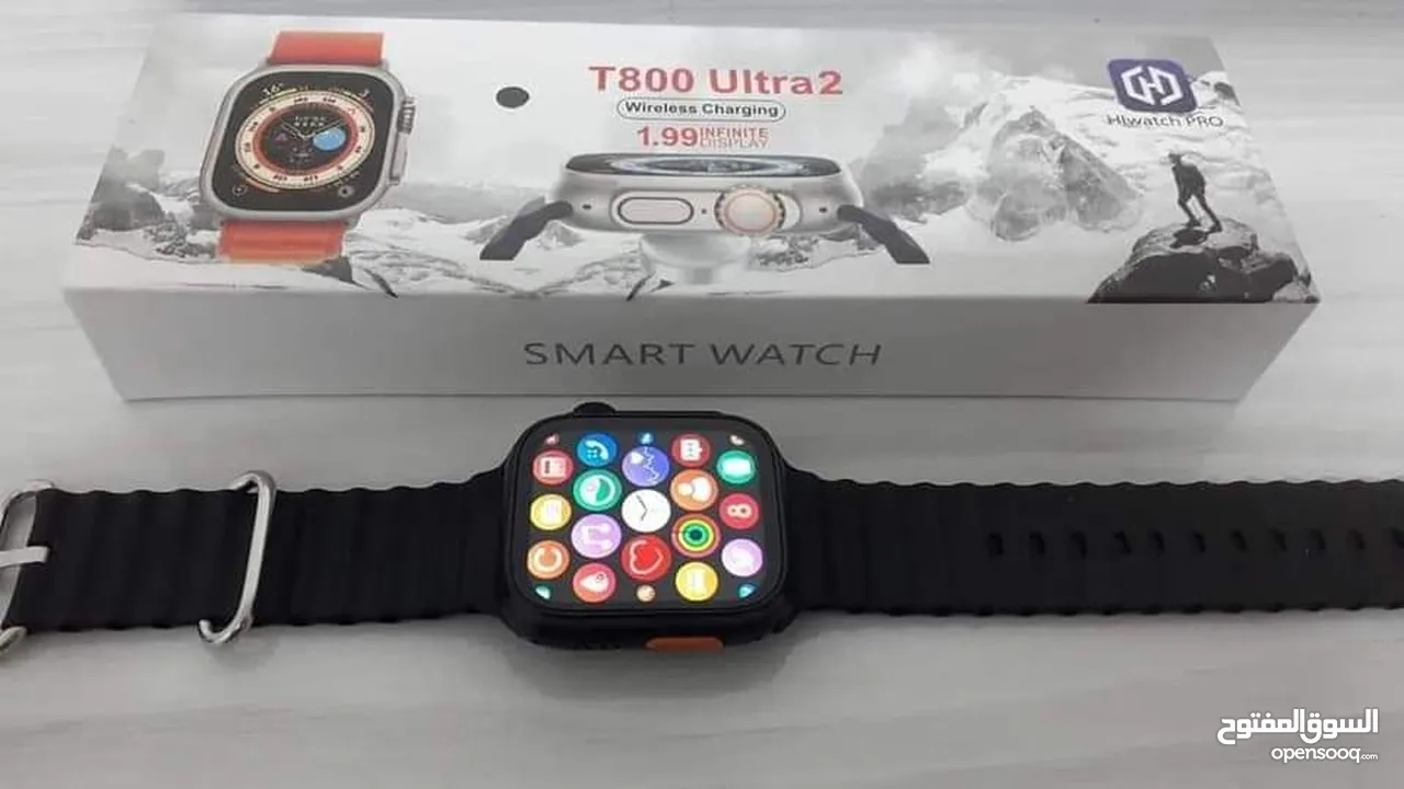 ساعة ذكية Ultra T800 سير أسود