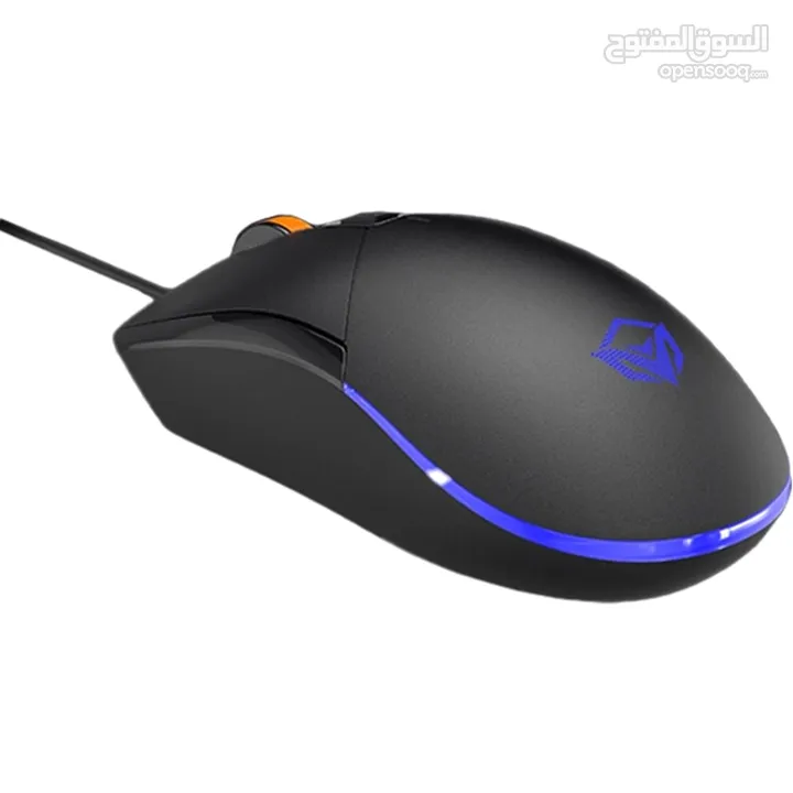 MEETION C490 GAMING 4 IN 1 KIT KEYBOARD MOUSE HEADPHONE AND MOUSE PAD-كيبورد وماوس سلكي قيمينق مضيء