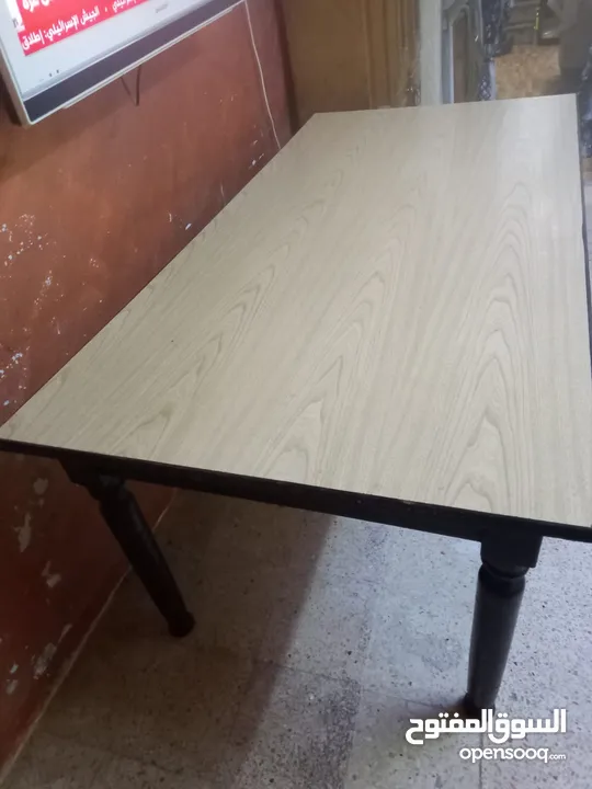 طاولة سفرة كبيرة خشب زان ملبس فرومايكه
