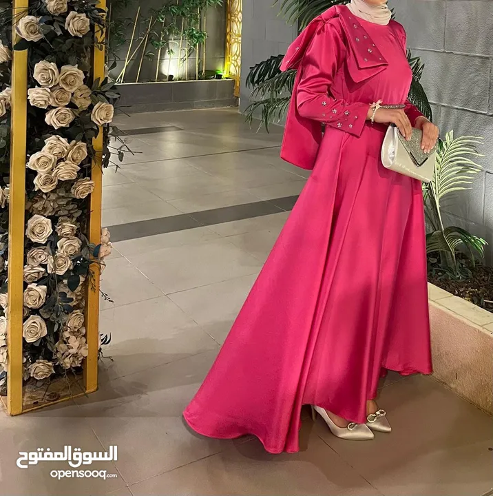 فستان سهرة جديد و ثقيل و مرتب