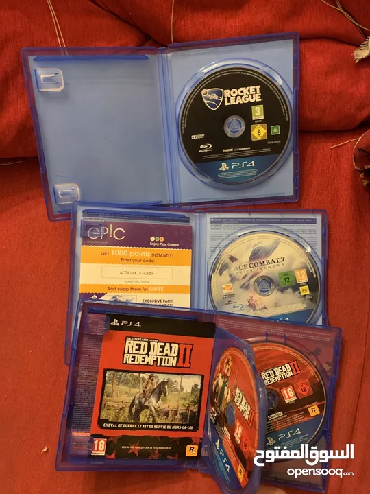 الاربع دسكات بس ع100 شيكل العاب ps4