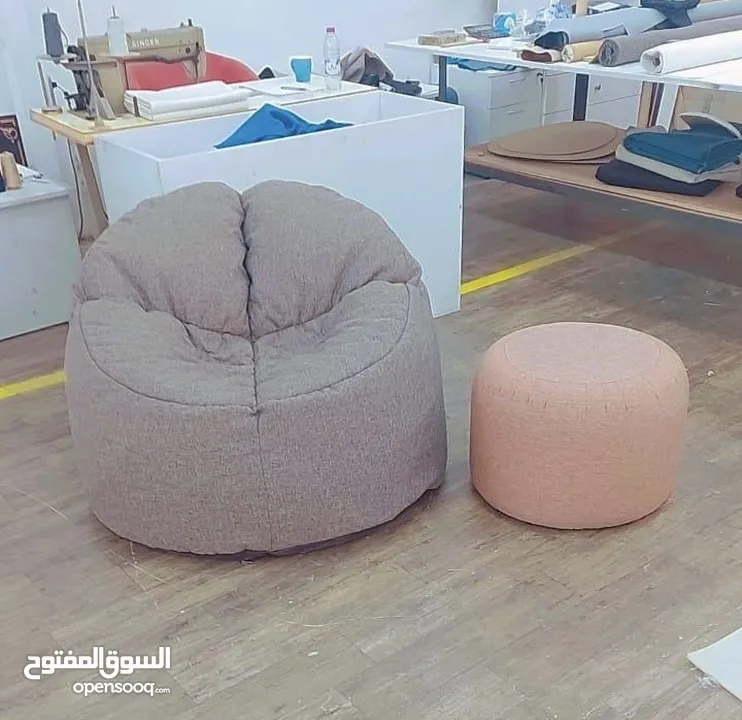 أثاث حدائق وكافيه مقاعد جلوس جديدة للبيع  كنب Bean bag & footrest  جودة ممتازة تصميم عصري