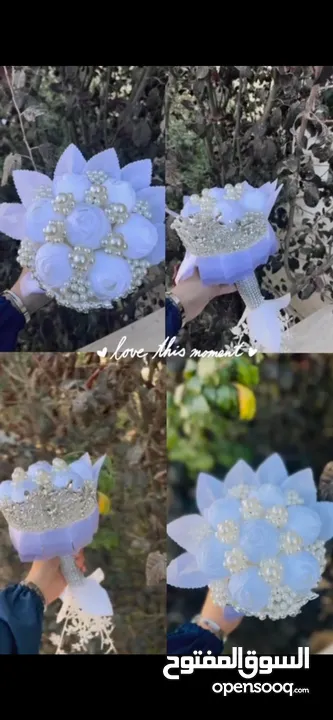 باقة مناسبات (عرس او خطبة او لكل محبي ورد الفاوانيا الأبيض الفخم)