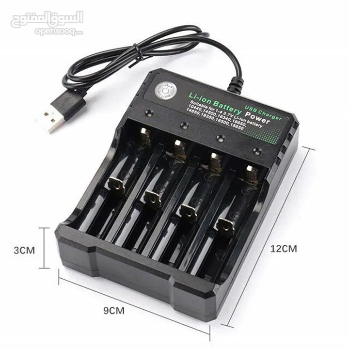 شاحن بطاريات  18650 Rechargeable Li-Ion Battery