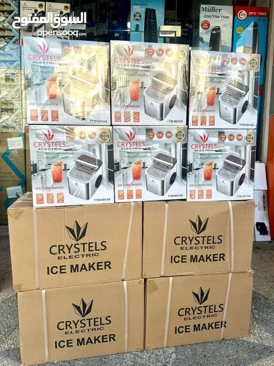 جهاز صانع الثلج السريع الاصلي الحجم الكبير  ماركة كريستال العالمية CRYSTELS