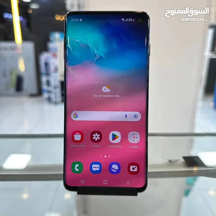 مستعمل اخو الجديد Samsung S10 رام  16 جيجا 128 بدون كرتونه هدية شاحن الاصلي متوفر توصيل