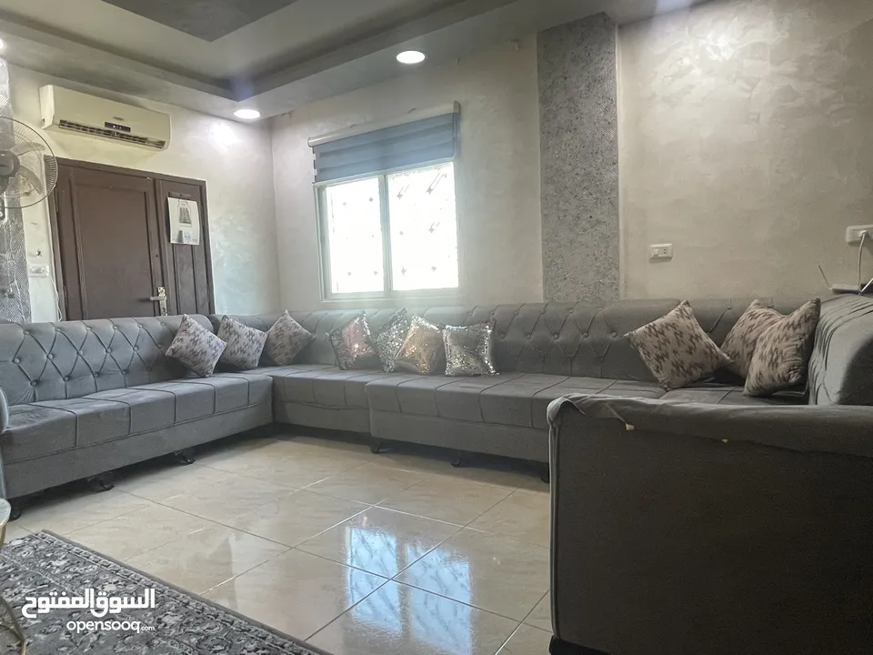 كنب 14  مقعد قماش أمريكي لون رمادي للبيع
