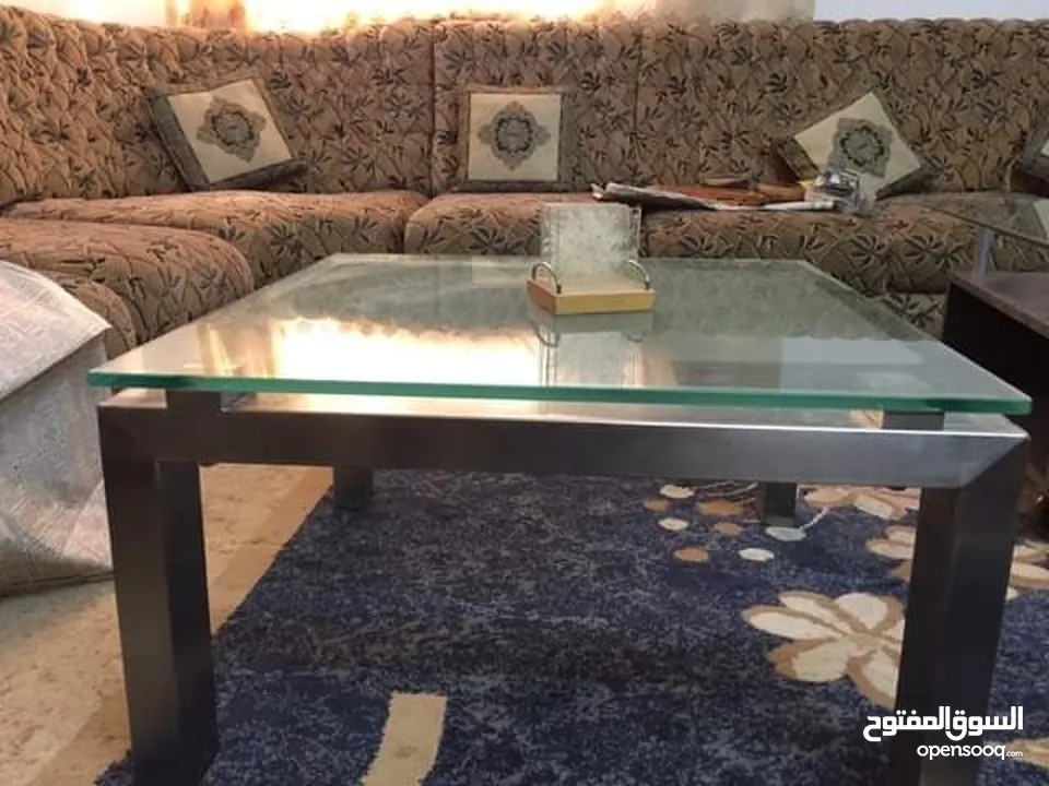 طاوله وسط زجاج( سكريت 10ملم )  وستنالس  دنماركيه
