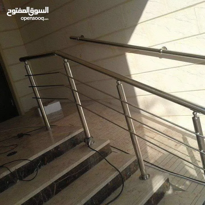 Stainless Steel Handrail For Stairs, Balcony, Swimming Pool. درابزين ستانلس ستيل