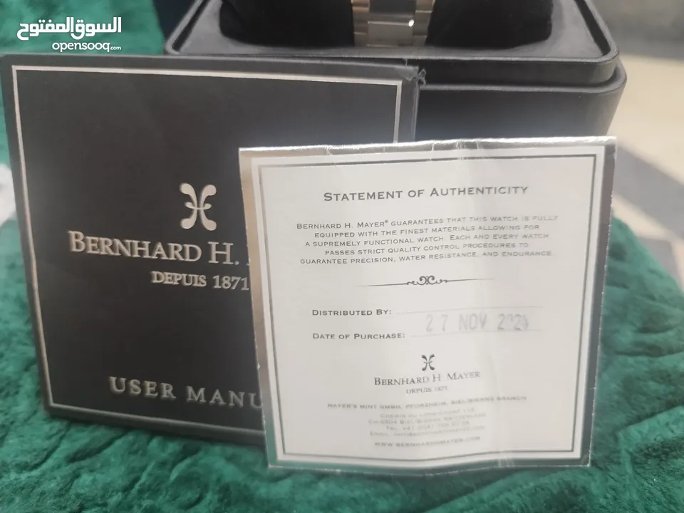 ساعه BERNHARD H.Mayer بحالة الجديد